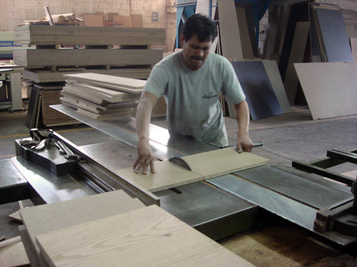 ... and in the afternoon we went back to the factory, selected the wood and started cutting the pieces.