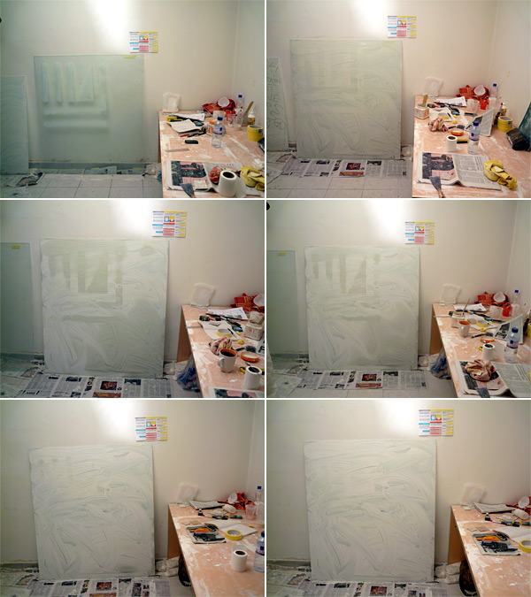 ...and I prepared three pieces of plexiglass with a hidden design on it. ...and I prepared three pieces of plexiglass with a hidden design on it.