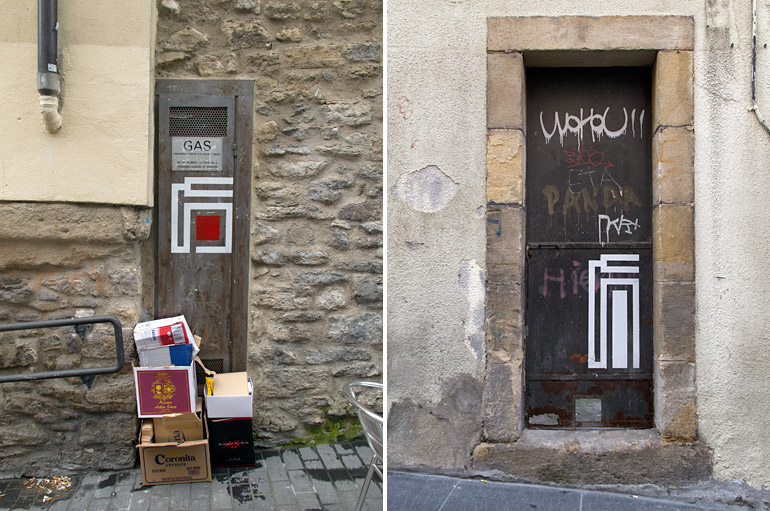 1st and 5th Paintings in the street of Vitoria