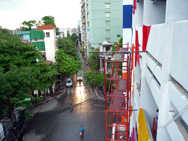 On the fifth day we had to stop because of the rain and when it's raining in Hanoi, it's raining!