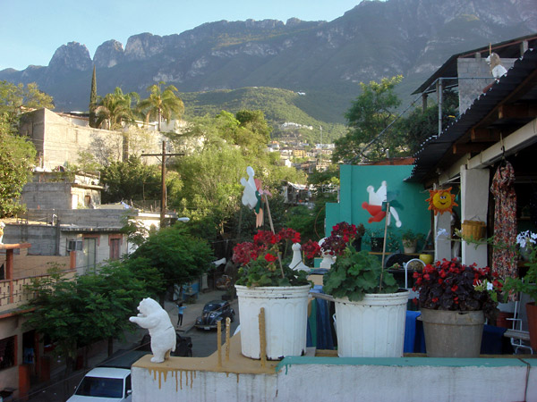 View of the Sierra Madre from the barrio